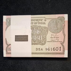 One Rupee 2018 Governor Subhash Garg 100 Notes Sealed Bundle